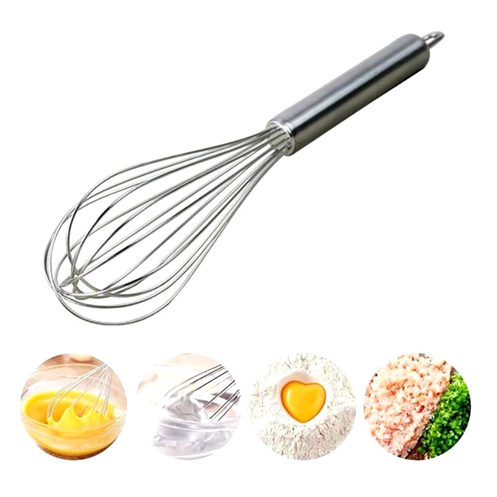 FANTOOL Stainless Steel Whisk Balloon Wire Hand Beater Kitchen Cooking Tool 11 8 Inches, Silver, * 2 75 *2 75, FT-SW304