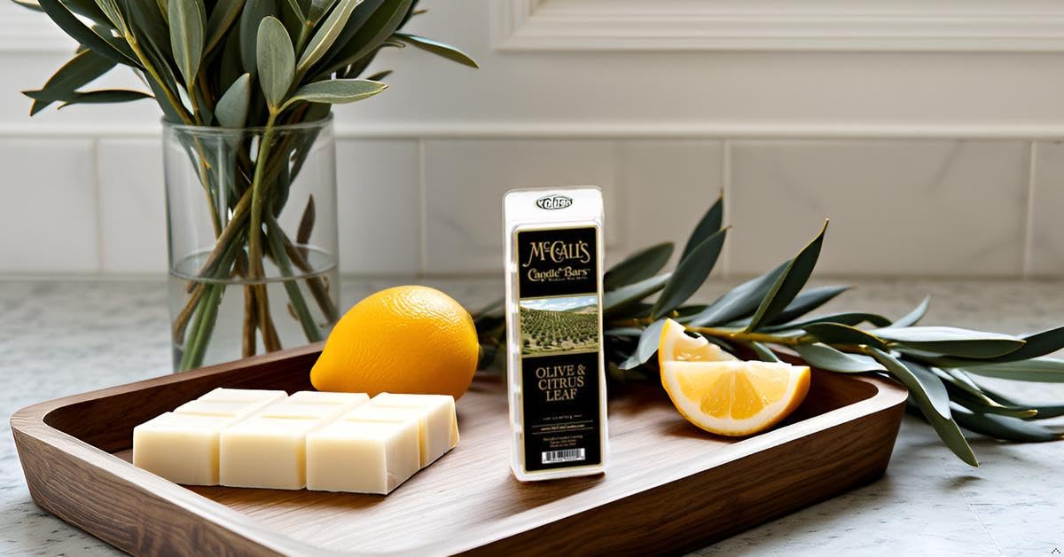 McCall's Candles | Scented Wax Melt | Olive & Citrus Leaf – Crisp Citrus, Floral Olive Blossom & Green Herbal Notes | 5.5 oz