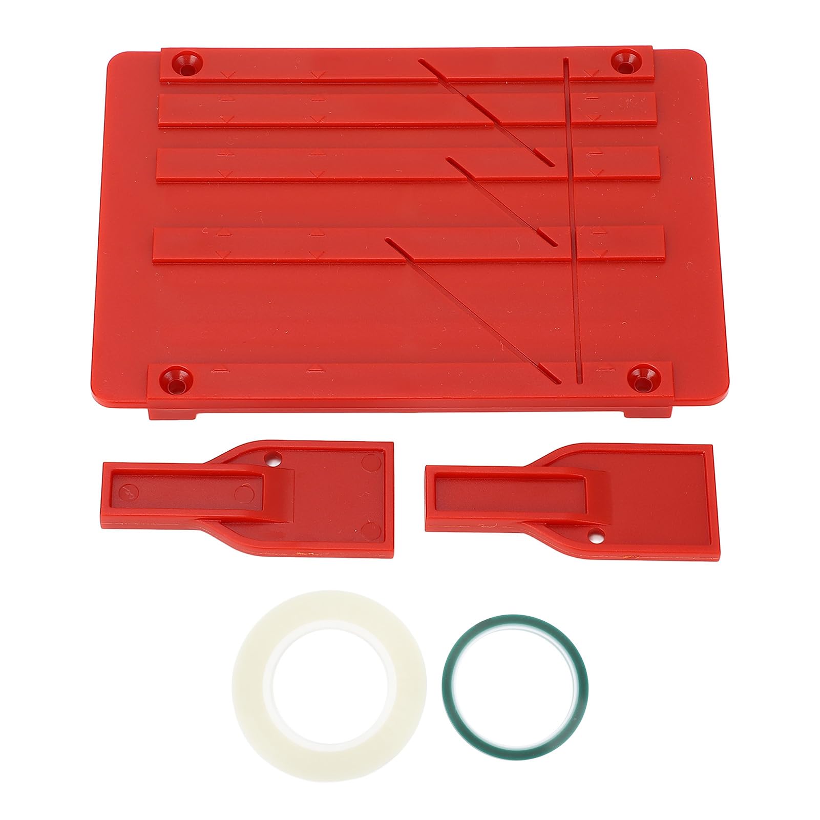 Band-Spleiß-Set, für Universal-Reel-to-Reel-Tonbandgerät, Tape-Spleißplatten-kompatibles Band 1 Zoll, 1/2 Zoll, 1/4 Zoll, 1/8 Zoll Reel-to-Reel-Bänder (Rot)