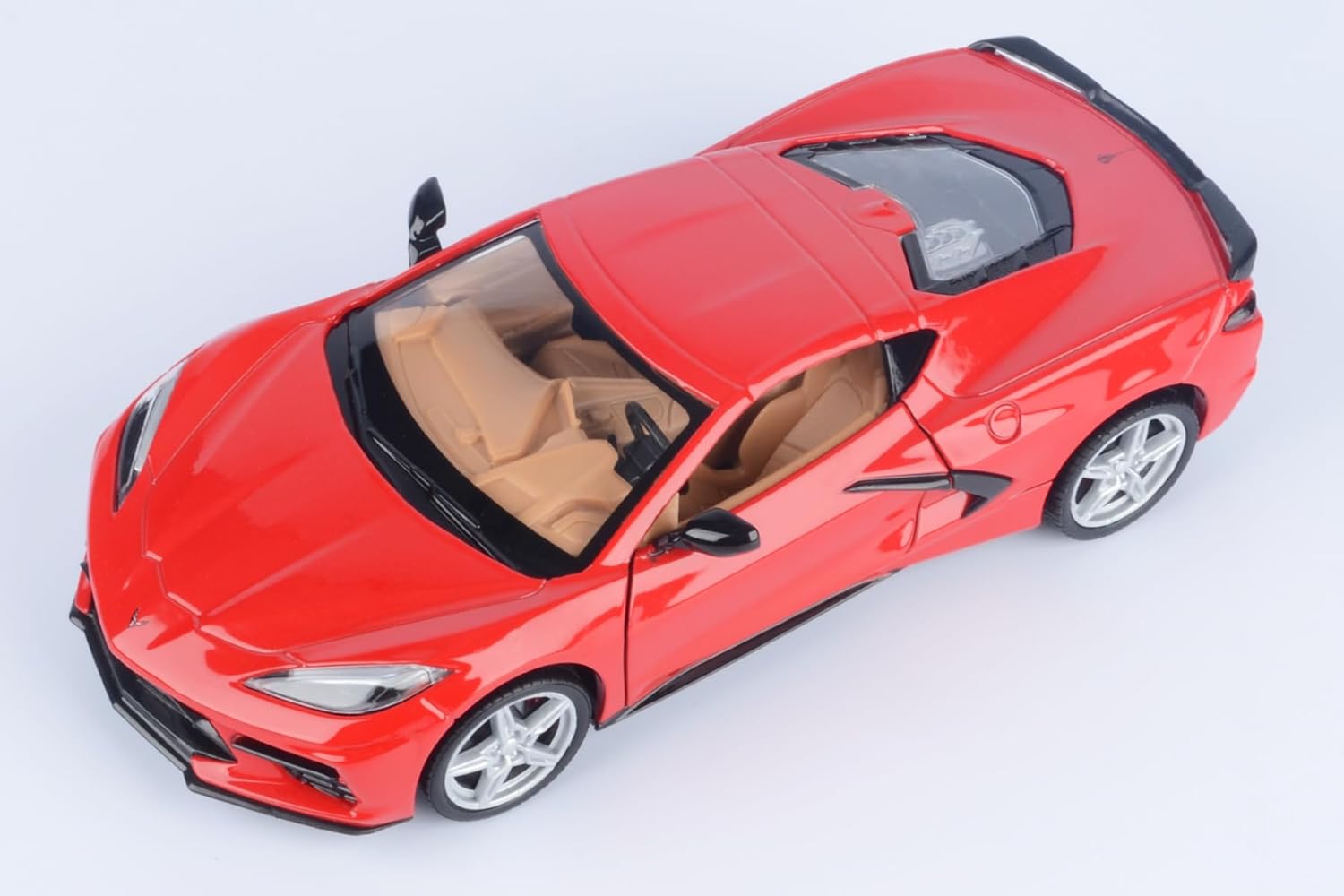 All Star Toys 2020 Corvette C8 Stingray Torch Red w/Tan Interior 1/24 Diecast Model Motormax Exclusive 79360
