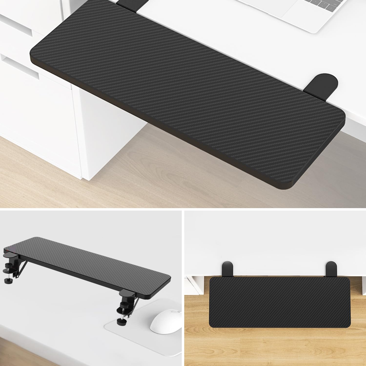 Bandeja De ExtensióN De Escritorio ErgonóMica Bandeja De Teclado Plegable De 90 Grados 55x24 Cm Brazo De ExtensióN De Escritorio Para Computadora Soporte Para Computadora PortáTil