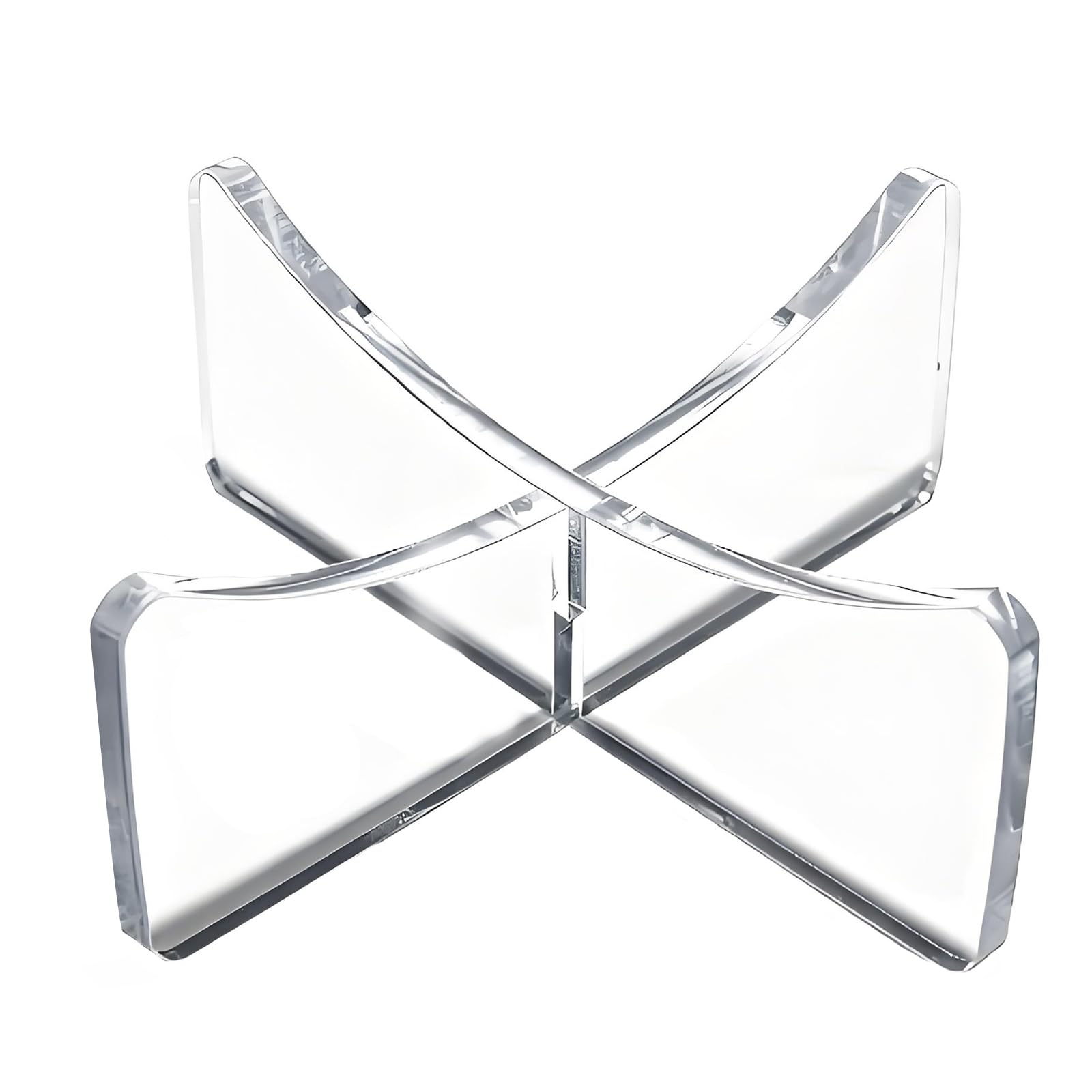 Aloimiki 4-Pack Acrylic Basketball Stand, Display for Basketball, Football, Soccer, Volleyball, Rugby& Memorabilia. Clear Sports Ball Storage Holder, Perfect for Home, Office or Store.