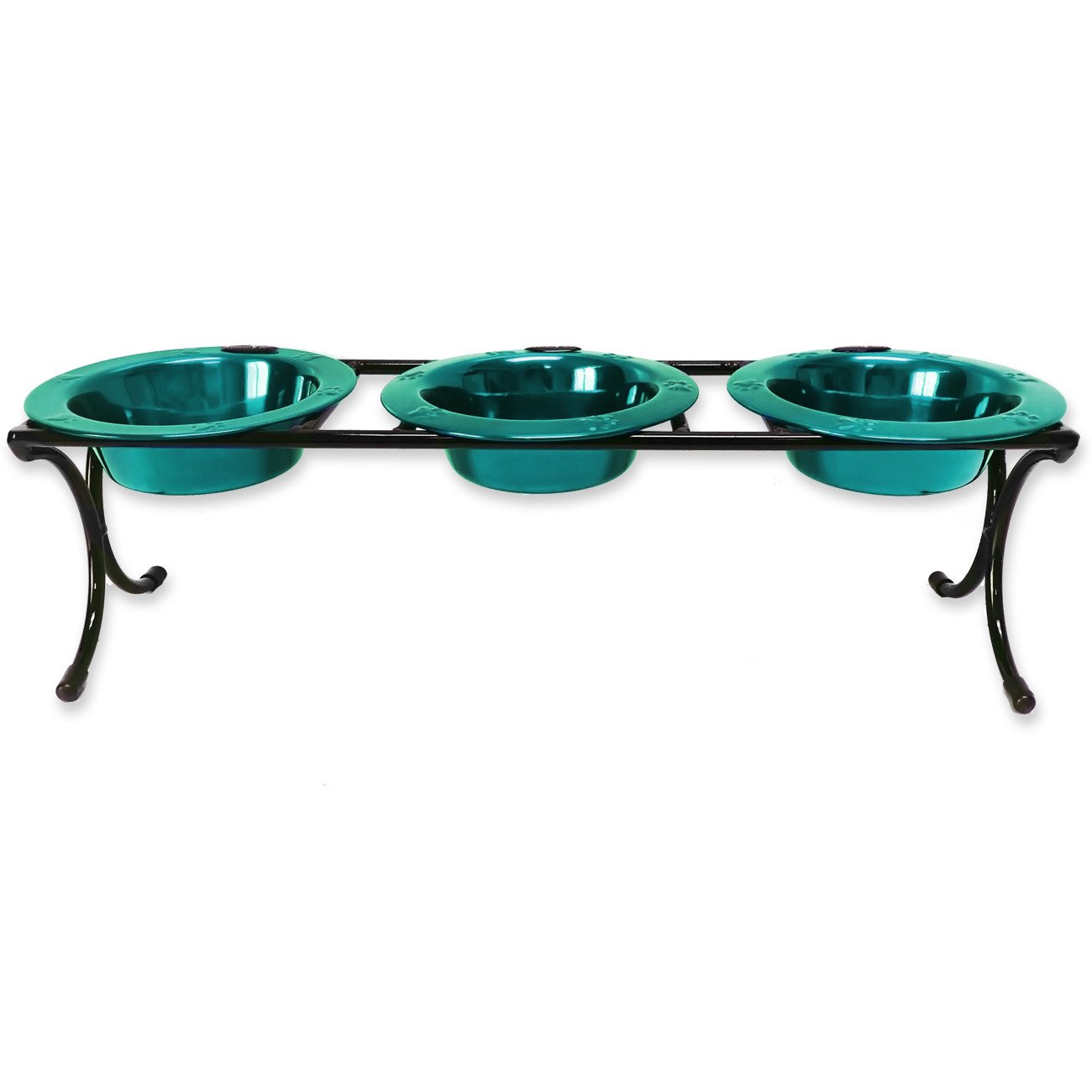 Gamelle triple surélevée Platinum Pets pour nourrir plusieurs chats ou petits chiens ensemble
