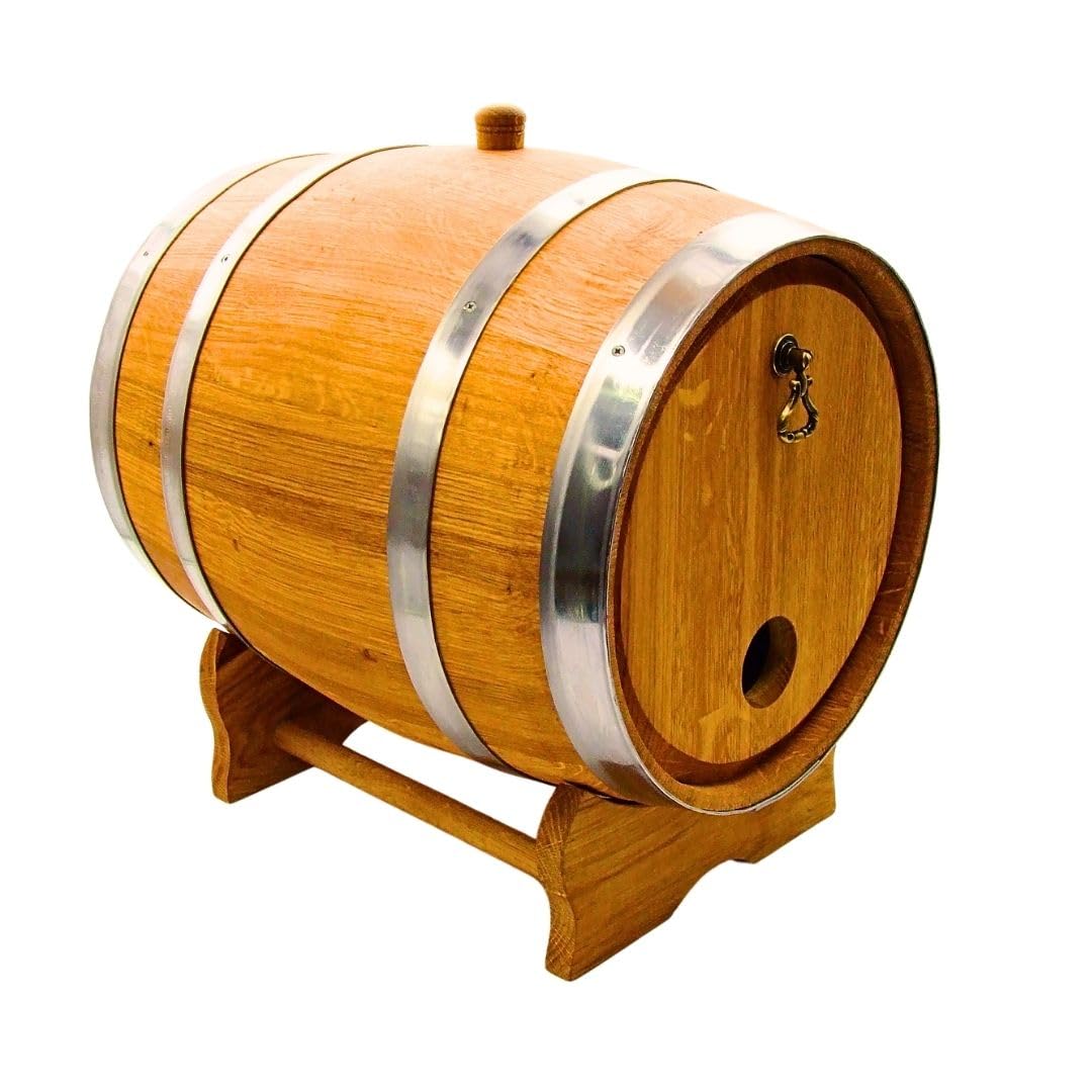 Tonneau en Chêne Bag in Box – Distributeur élégant pour Boissons, Fût en Chêne, Barrique en Bois