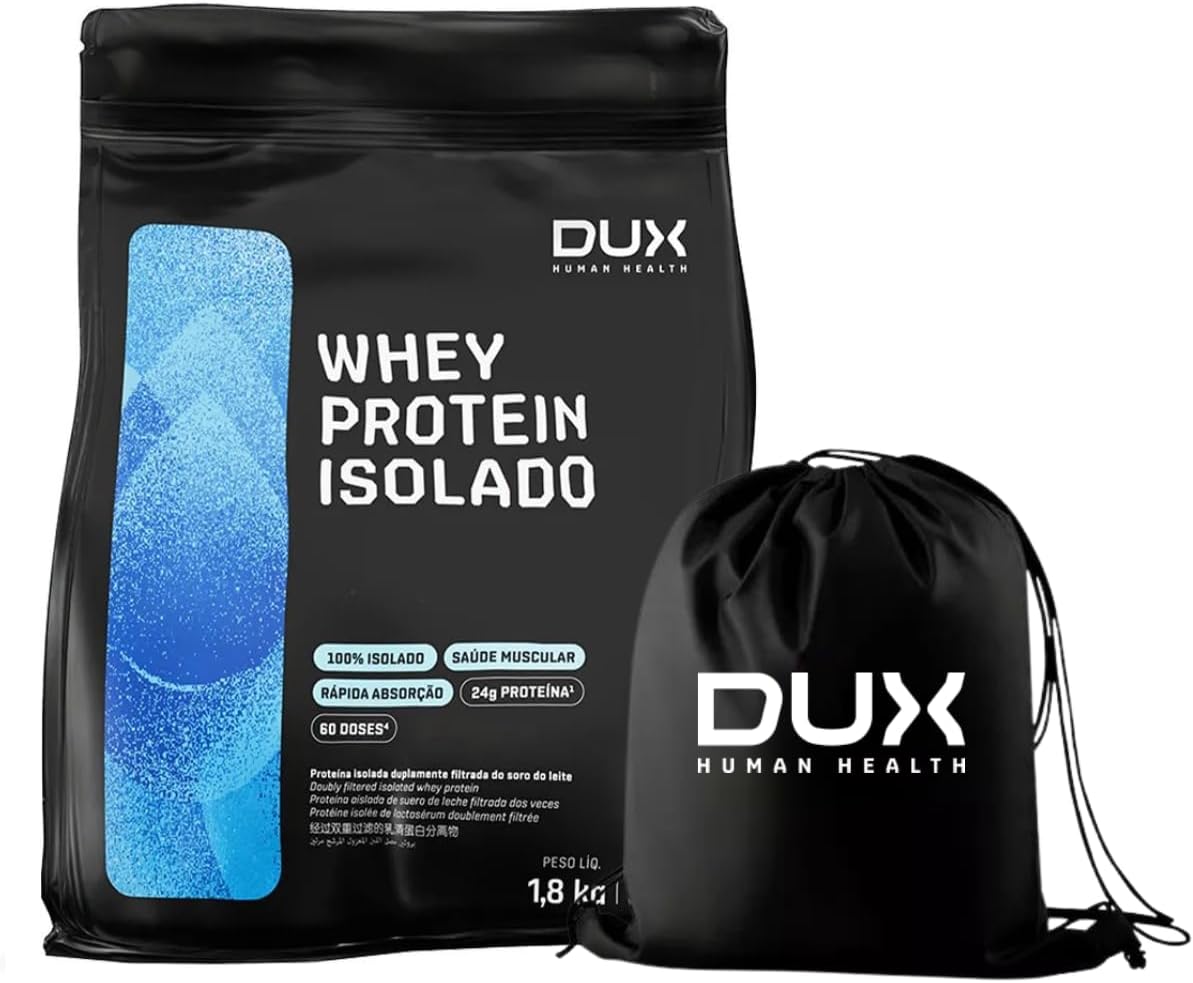 Combo Dux Whey Protein Isolado Coco Refil 1.8kg + Bag Exclusiva