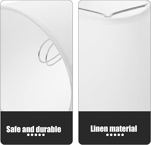 Miniatura 8 de Uonlytech Pantalla de tambor de tela, pantalla de tambor mediano, pantalla de lino con clip, cubierta de luz, reemplazo para lámpara de mesa y luz