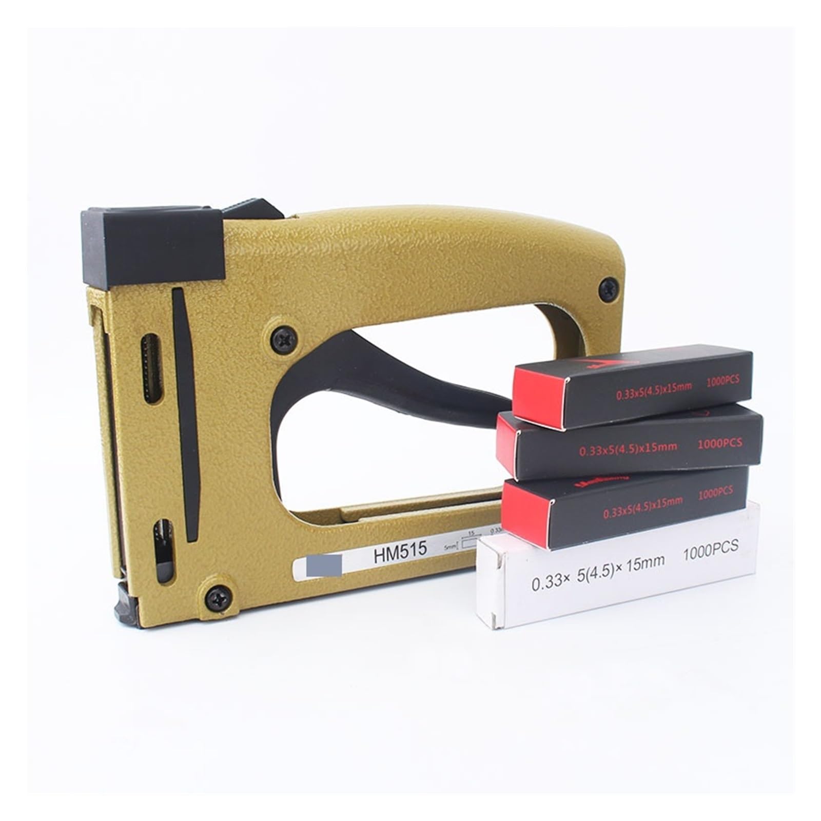 Grapadora, Clavadora de armazón HM515 con 1000 Uds. Clavos Manual Flex Point Tacker enmarcar Pin Grapadora(Tool with 4000 Nails)