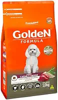 Ração Golden Fórmula Mini Bits Para Cães Adultos Pequeno Porte Sabor Carne E Arroz, 1Kg Premier Pet Para Todas Pequeno Adulto,