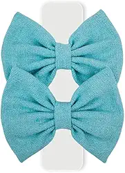 Laço Luxo Linho Azul, P 2un