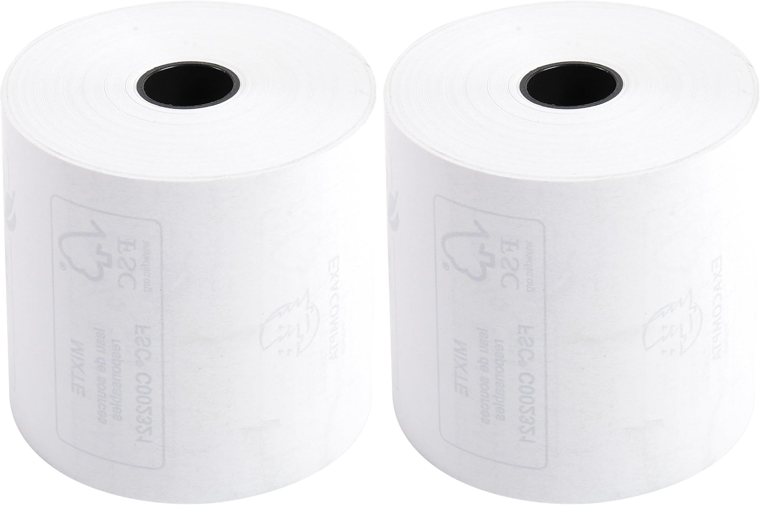 Exacompta - Réf. 40347E - Paquet de 10 bobines pour tickets de caisse et carte bancaire 57x60 mm - 1 pli thermique 55g/m² sans BPA - Diamètre 60 mm - Métrage (+ ou - 2m) : 44 m (Lot de 2)