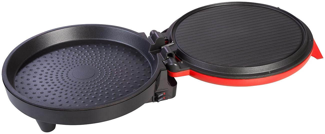 Rosenstein & Söhne Backofen: 2er-Set Pizza-Maker, 180 °C, Ober-/Unterhitze, Pizza mit Ø 27 cm (Pizzapfanne, Pfannen elektrisch, Grill)