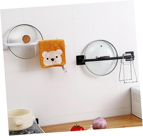 Miniatura 3 de Uonlytech Toallero negro multiusos para colgar en la pared, estantes para colgar toallas de mano, estante para toallas de dormitorio universitario,