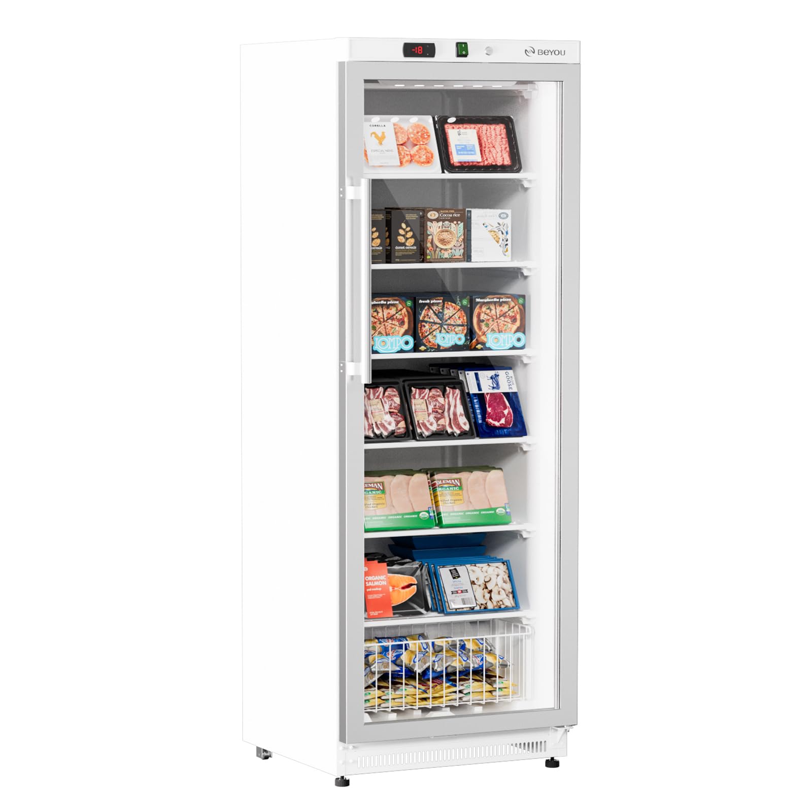 Photo 1 of BEYOU Commercial Freezer Upright?19 Cu. ft. Reach-in Freezer with Single Glass Door