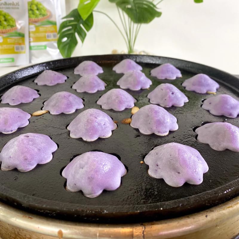 เชฟจ๋า Traditional Thai Pandan Sweet Pancake Mix – Authentic Chewy Singapore-Style Pancake Flour Blend – Easy-to-Prepare Fragrant Snack (1000g)
