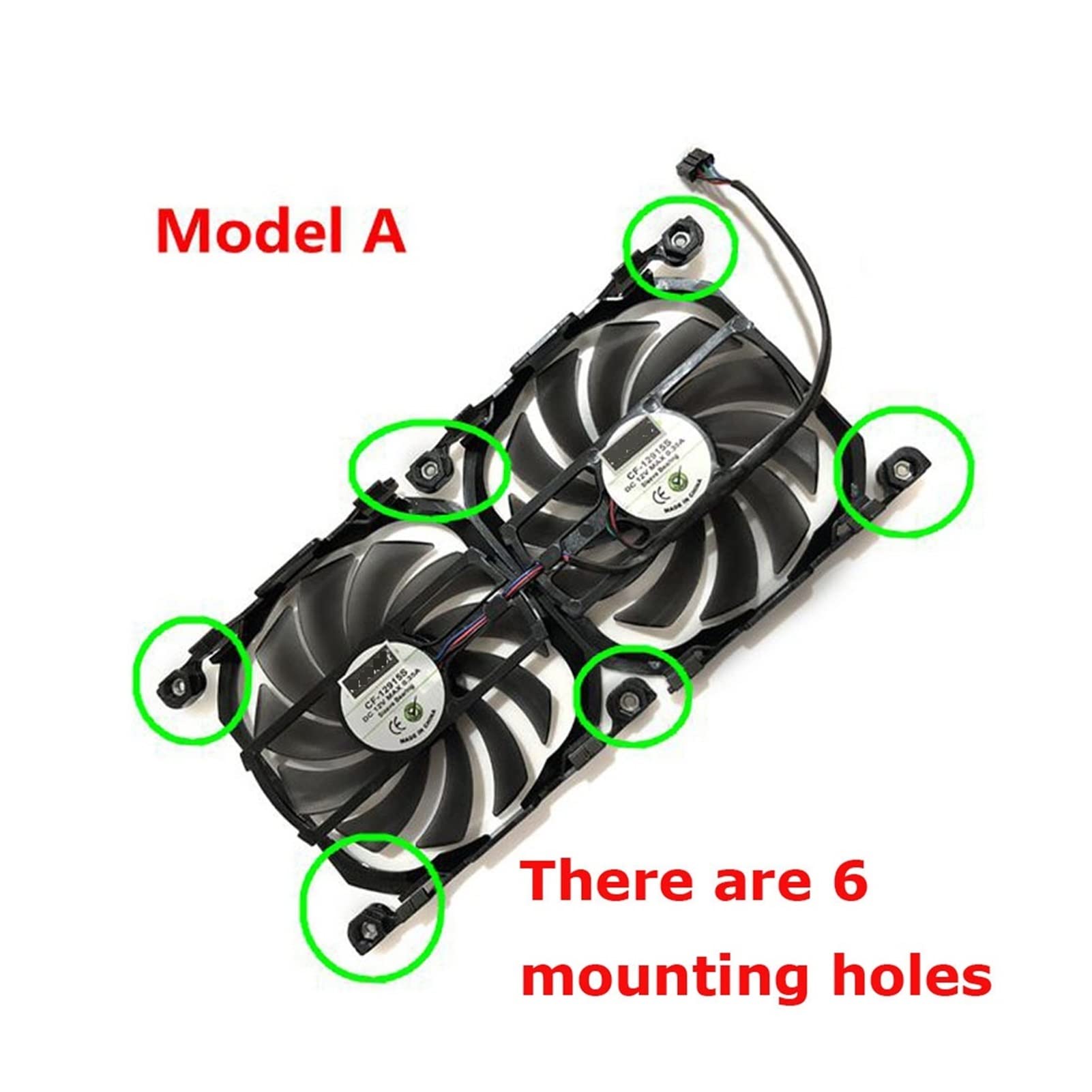 2pcs / set GPU Enfriador CF-12915S Tarjeta gráfica de ventilador compatible con Elsa Georce GTX 1080 TI GTX 1070 TI GTX1080 GTX1070 GTX770 GTX980 Enfriamiento perfection