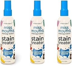 Miss Mouths Messy Eater Stain Treater Spray, For All type of Stain Oil, Coffee, Tea, Grass, Wine, Catchup | For All Cloths Fabric, Denim, Down, Jacket, Carpets, All color Stain Remover (120ML, PACK 3)
