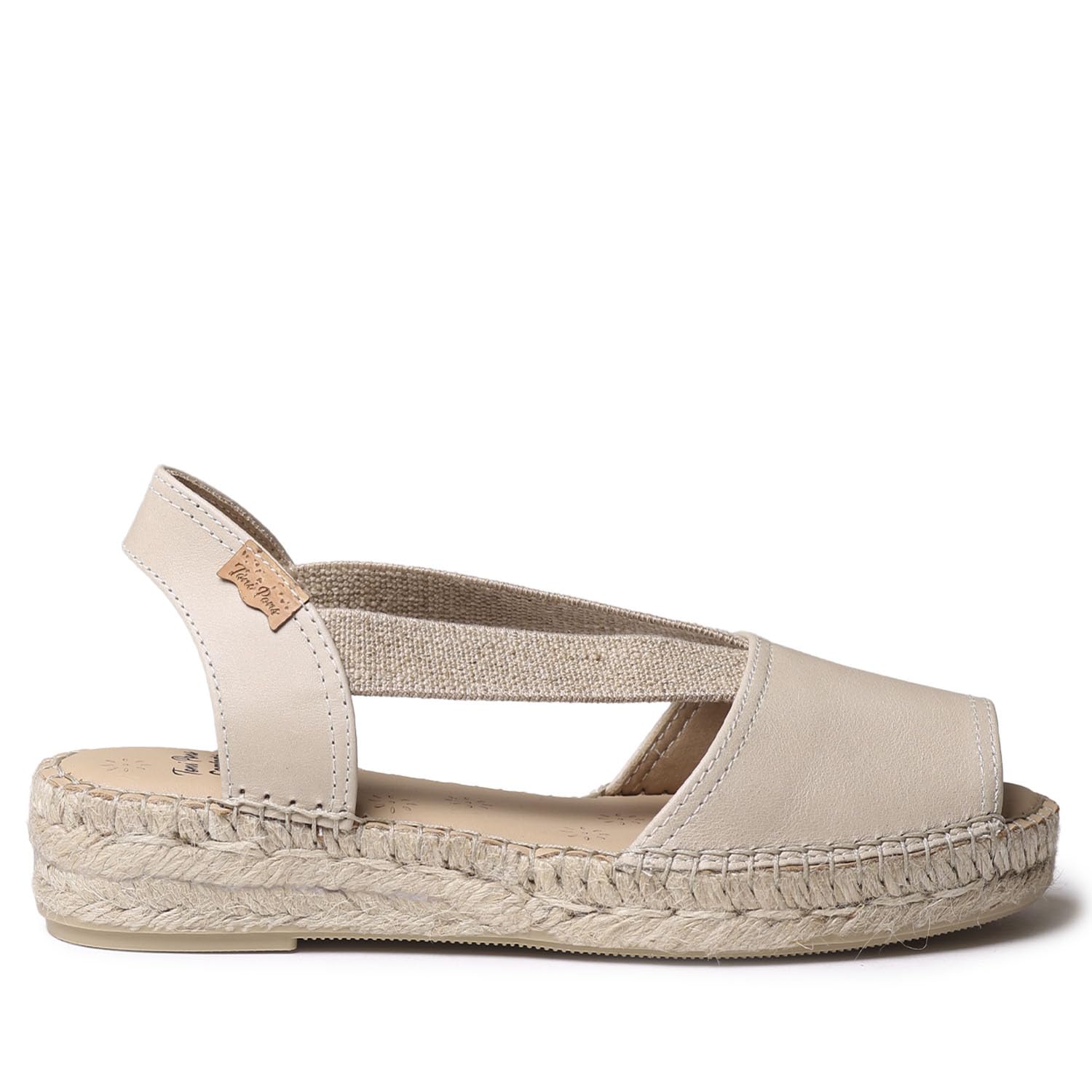 TONI PONS TALA - Espadrillas da donna in pelle con zeppa ed elastici per una calzata più ampia