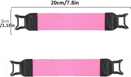 Miniatura 2 de Paquete de 2 correas de mano ajustables para tablet, alta elasticidad, operación con una sola mano, soporte sin caídas (rosa)