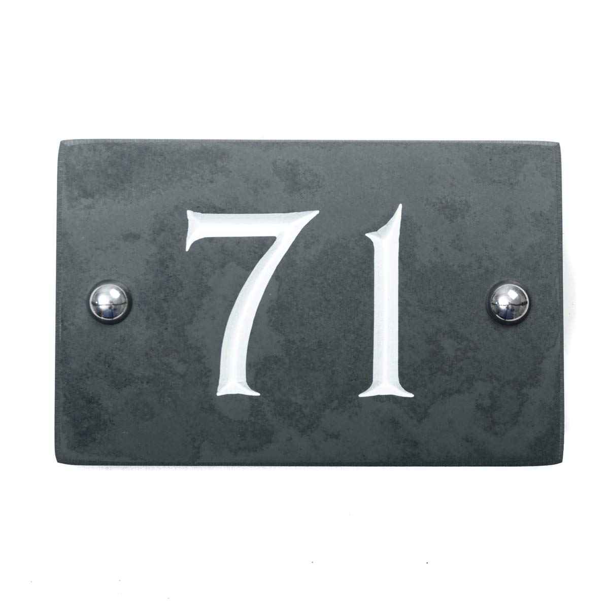 Slate Engraved House Number 71