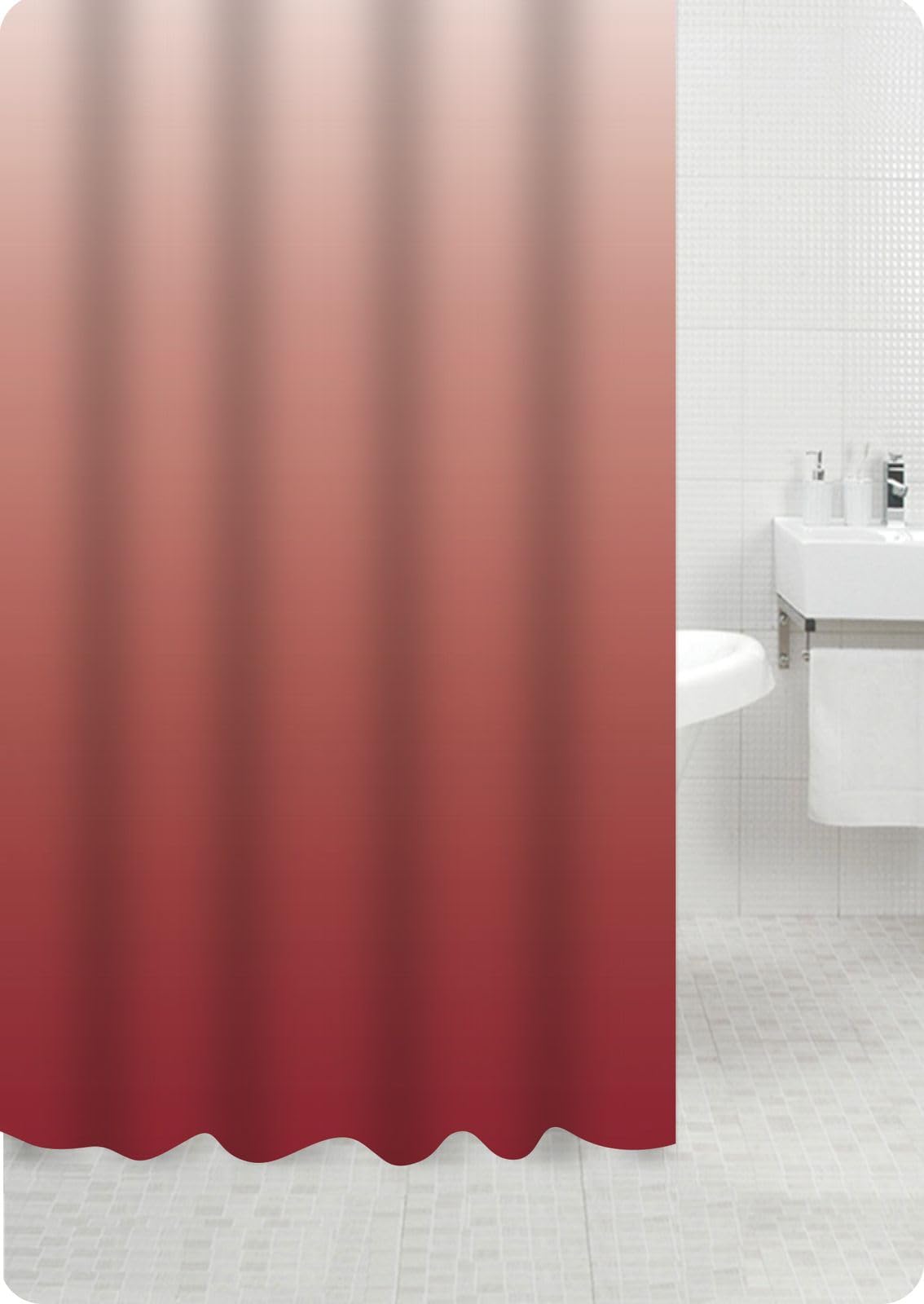 Luxury Shower Curtain - 6.5ft Polyester, 12 Hooks -10