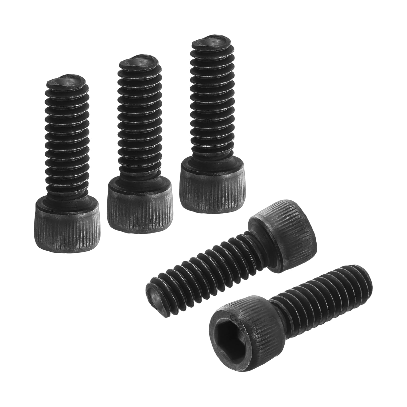 PATIKIL 1/4"-20 x 3/4 Socket Head Cap Screws Bolts, 50Pcs Carbon Steel Hex Head Metric Screws for Door Road Bicycle Mountain Bike Auto Ship Communication Equipment, Black