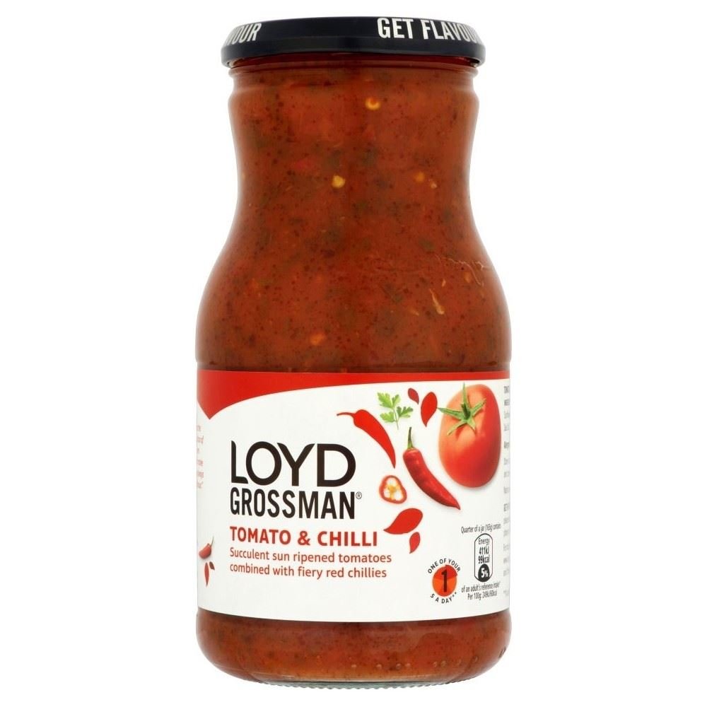 Loyd Grossman Salsa De Pasta - Tomate Y Chile (660g) (Paquete de 6)