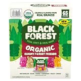 Black Forest Organic Gummy Forest Friends Candy, Made with Real Fruit Juice, Colors and Flavors from Natural Sources, Gluten Free and Fat Free, 0.8 Ounce Pouches, 65 Count