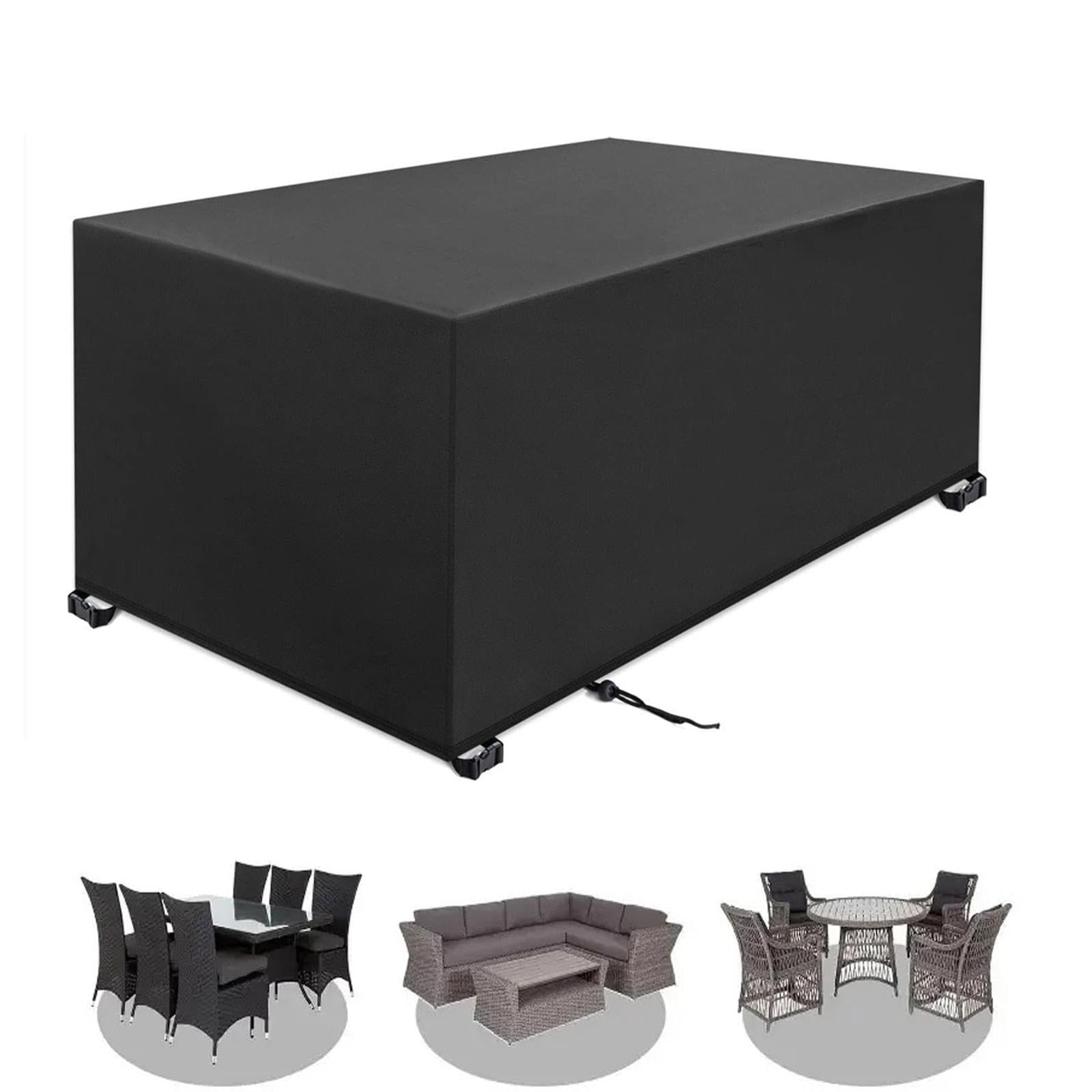 IXEHOH Funda Para Muebles De Jardín Impermeable 140x80x70cm(LxWxH) Funda Mesa Jardin Impermeable Lona Oxford 420D,para Mesa De Jardín,Juegos De Muebles De Terraza,Rectangular