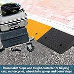 Loading-Ramps-Threshold-Ramp-Curb-Ramps-Heavy-Duty-Rubber-Curb-Ramp-with-3-Screws-Automotive-Car-Ramp-for-Driveway-Sidewalk-Loading-Dock-Vehicle-BikeScooterAnti-Slip-Textured-Surface