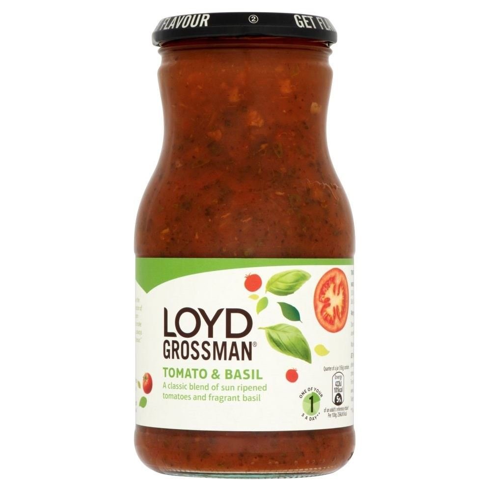 Loyd Grossman Salsa De Pasta - Tomate Y Albahaca (660g) (Paquete de 6)