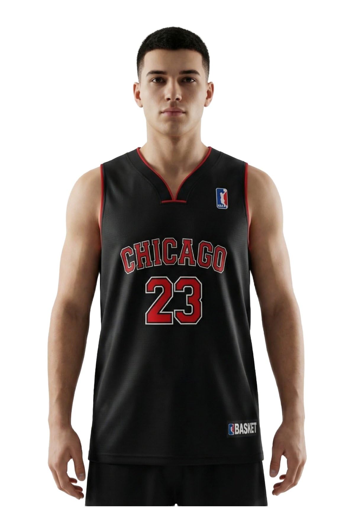 Sport Zone Chicago 23 Basketball Jersey, Black, Men, black, XL