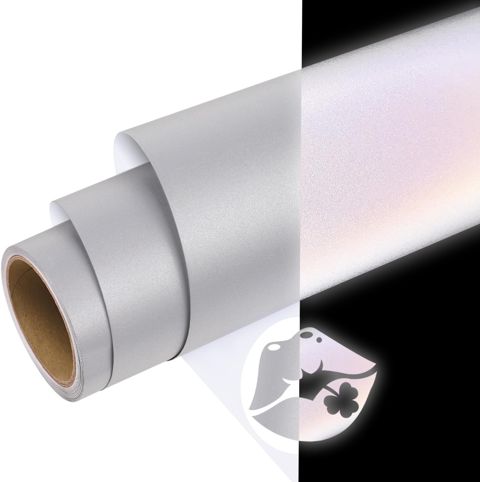 WRAPXPERT Silver Reflective Vinyl for Cricut, 12" x5ft Reflective Vinyl Permanent Roll, Silver Vinyl for Mailbox Numbers, Cars, Trucks, Motorcycles, Bikes, Helmets, Reflective Silver
