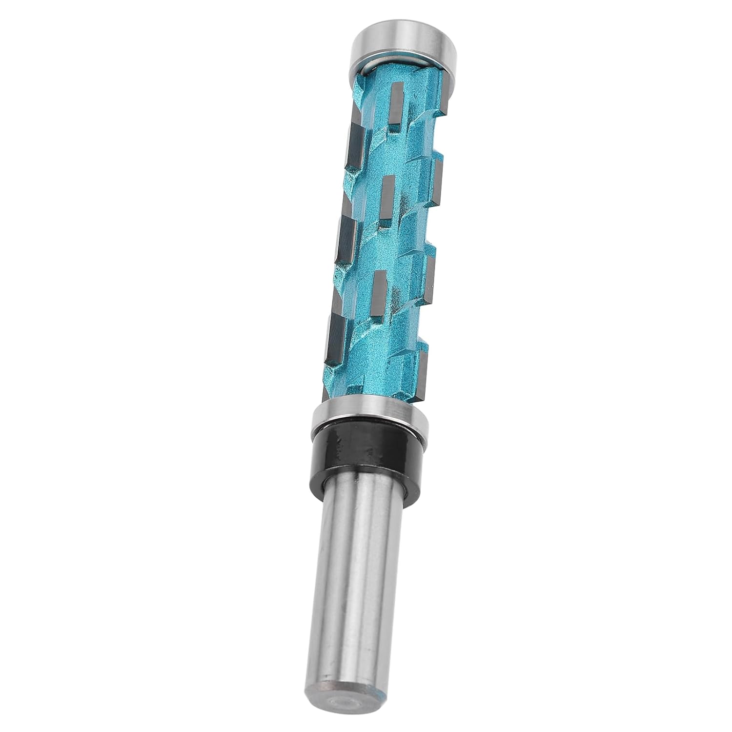 Flush Trim Spiral Router Bit, Double Bearing Design, 1/2 Inch Shank, 3/4 Cutting Diameter, Carbide Material for Woodworking, Template Pattern Bit with Stable Installation and High