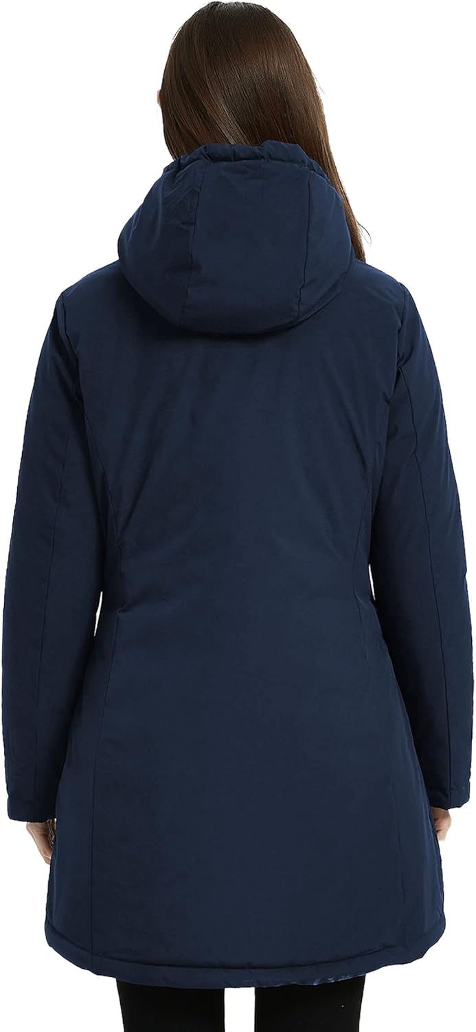 Bellivera Women Puffer Jacket Reversible Spring and Winter Fashion Warm Quilted Long Hooded Padded Bubble Coat - Image 5