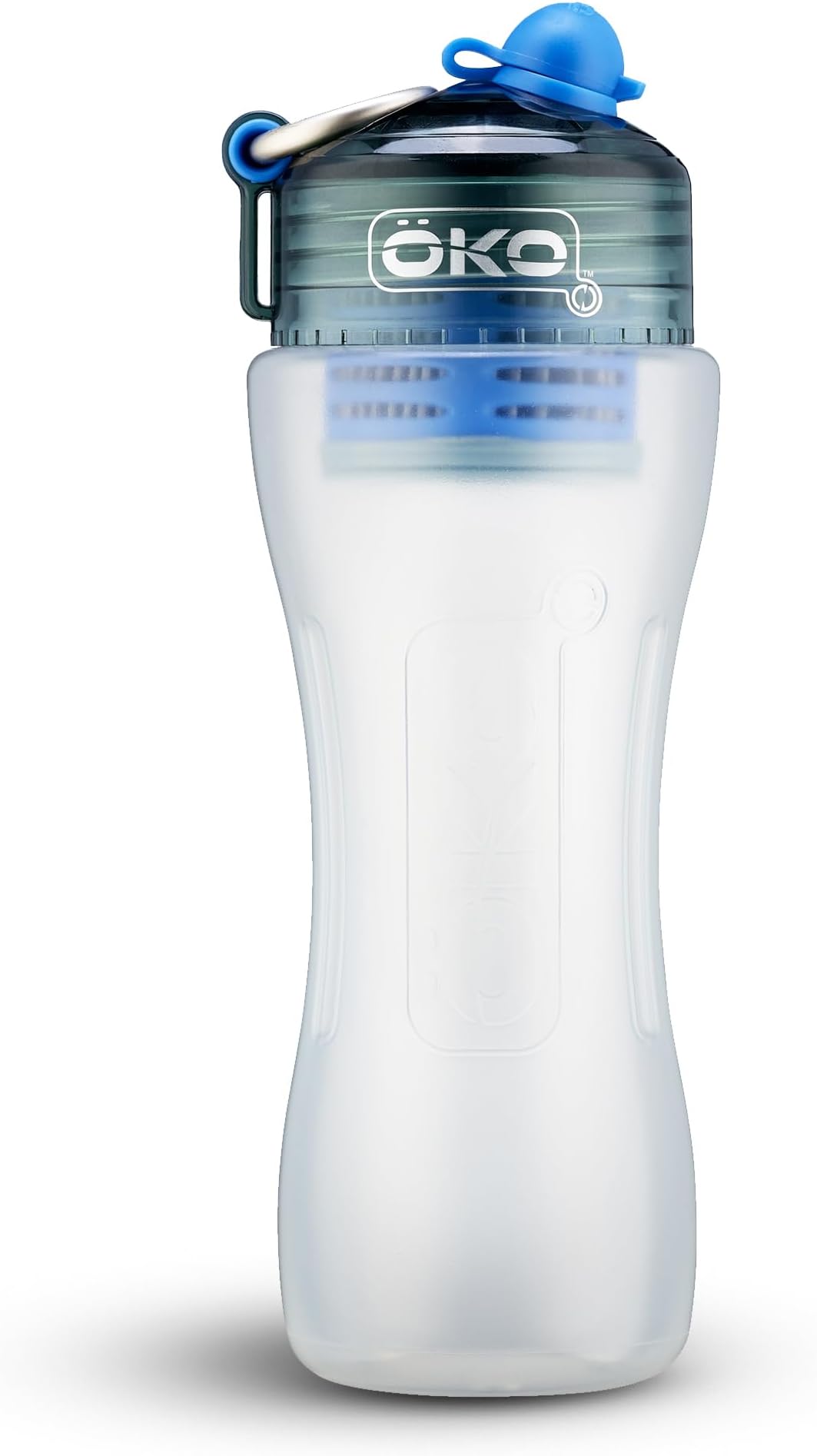 ÖKO - Advanced Water Bottle with Filter Derived from NASA Technology, Filtered Water Bottle for Travel/Outdoors & Home, Water Filter Bottle for Harmful Contaminants (650 ML, Arctic)