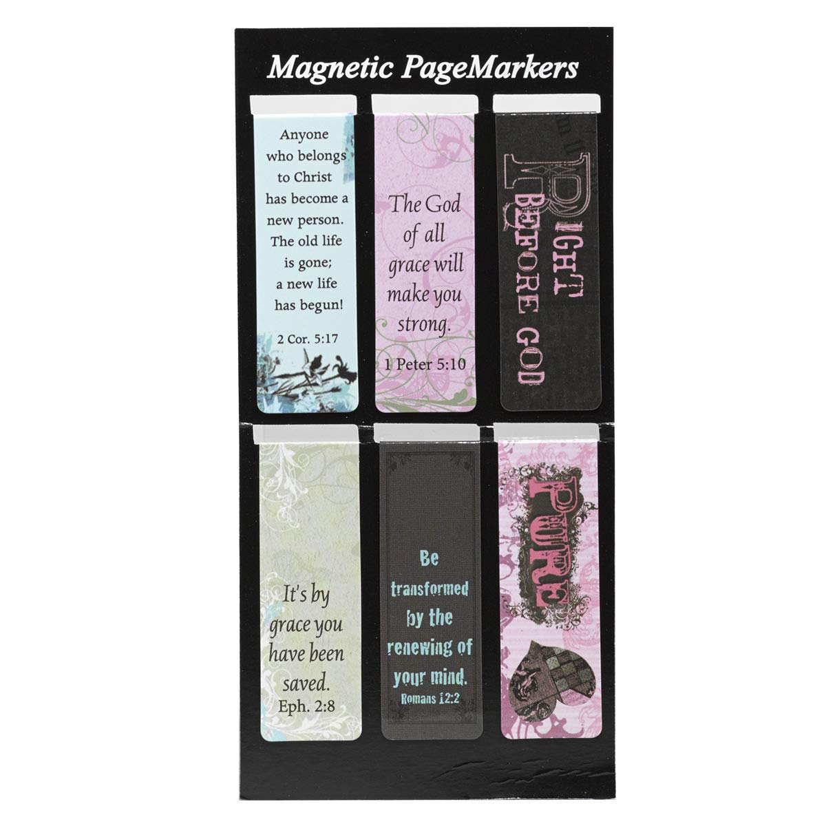 Zestaw 12 inspirujących magnetycznych zakładek, do biblii, książki, planera i dziennika, autorstwa Christian Art Gifts