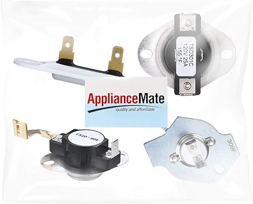 Miniatura 6 de 3977393 Fusible térmico para secadora 3387134 Termostato de ciclismo 3392519 Fusible térmico 3977767 Termostato de secadora compatible con secadores
