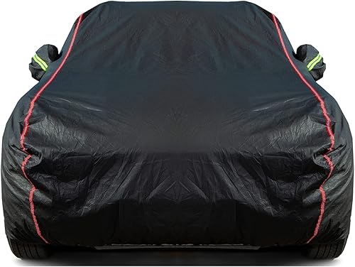 Funda de Coche Transpirable de Nuevo Material, Funda Impermeable para Coche, Puertas con Candados y Cremalleras, Protección UV Impermeable y