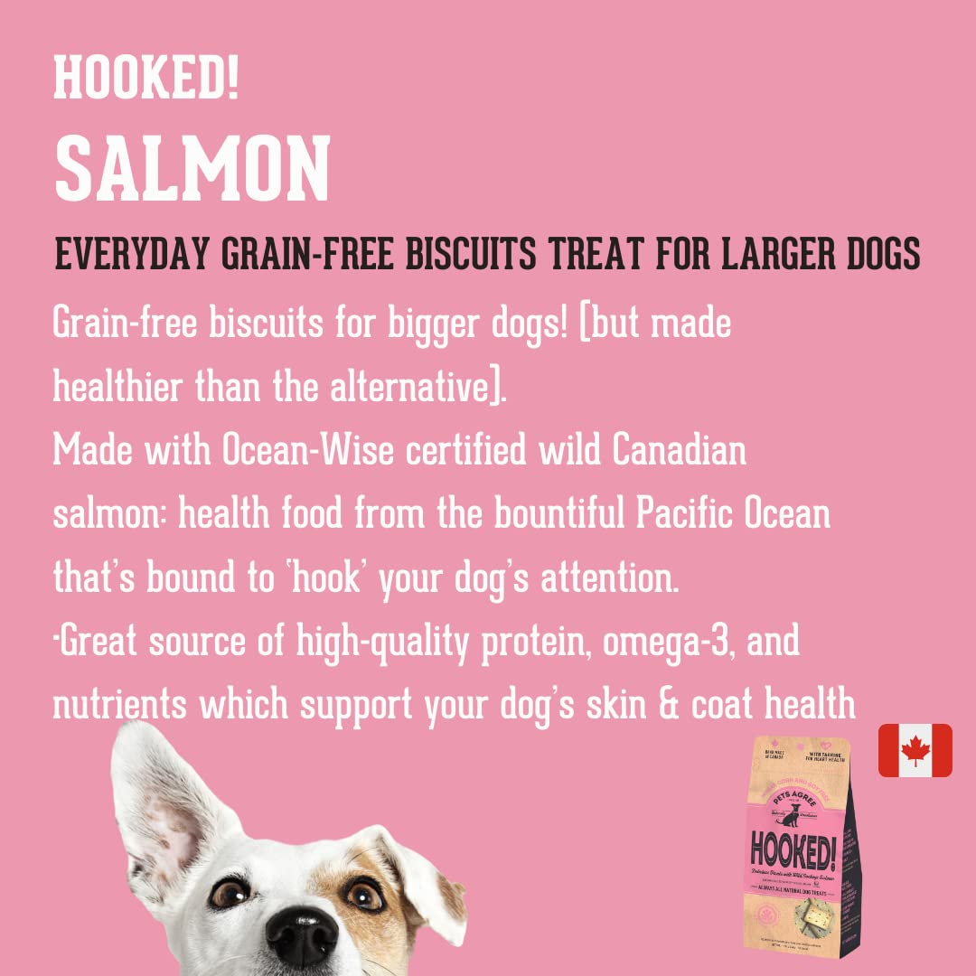 Amazon.com : The Granville Island Pet Treatery Pets Agree Hooked! All  Natural Wild Sockeye Salmon Dog Biscuits, 1 lb. : Pet Supplies