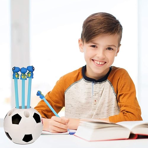 Miniatura 7 de Bonitos bolígrafos de tinta negra de dinosaurio, divertidos bolígrafos de gel de escritura kawaii para niños, suministros escolares de oficina,