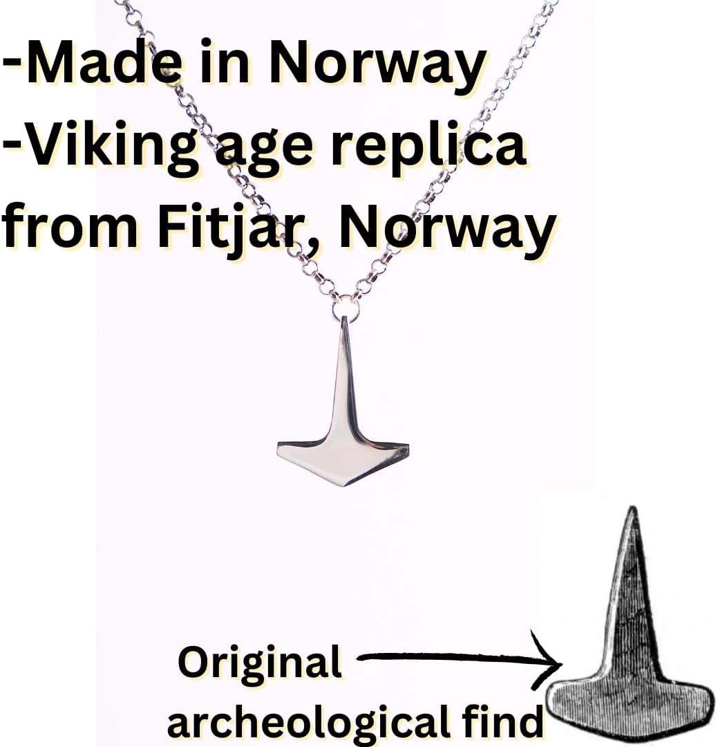 Made in Norway Thor's Hammer Necklace Fitjar Museum Replica Mjolnir