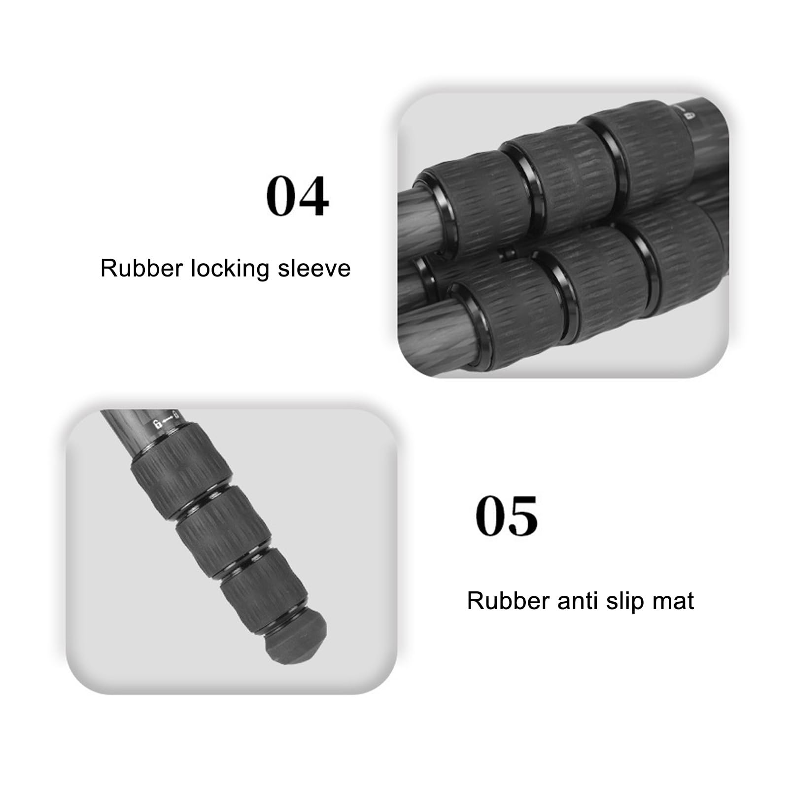 Trípode de cámara profesional de fibra de carbono con altura ajustable para grabación de vídeo DSLR