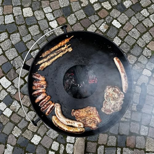 Plaque de cuisson de 57 mm d'épaisseur - Fabriquée en Allemagne - Pour tous les barbecues sphériques de 57 cm (55 cm) - Plaque de cuisson pour barbecue sphérique