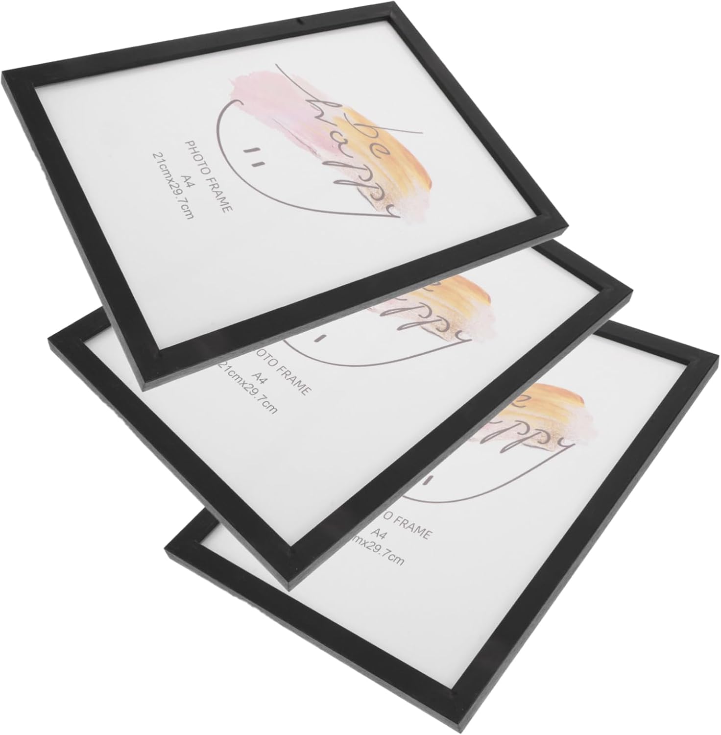 3pcs Black Wooden Photo Wall Frames for Concert Posters Picture Frames Hanging Gallery for Home Decor