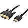 Amazon Basics HDMI to DVI (Male) Adapter Cable, Bi-Directional 1080P, 6 ft/1.8 m, Gold-Plated, Easy to Install, Single Pack f