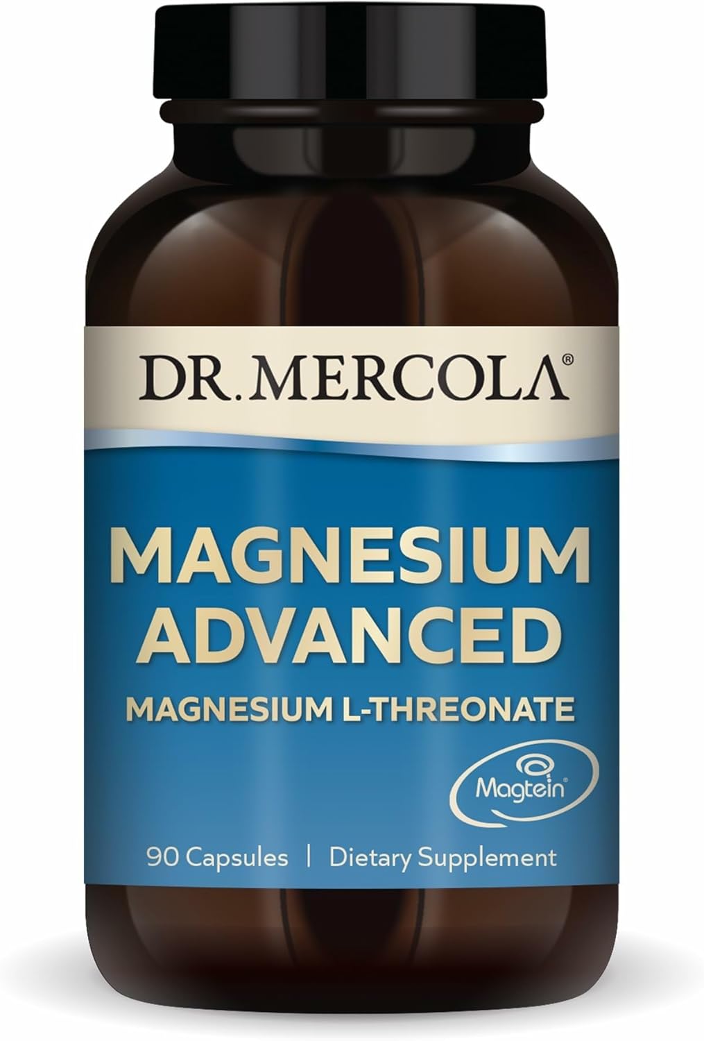 Dr. Mercola Magnesium Advanced – Supports Bone, Joint & Brain Health – Contributes to More Restful Sleep – Non-GMO, Gluten-Free & Soy-Free – 90 Capsules (30 Servings)