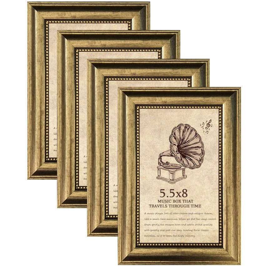 Cadre photo vintage doré 14 x 20 cm pour habiller un mur vide sans effort