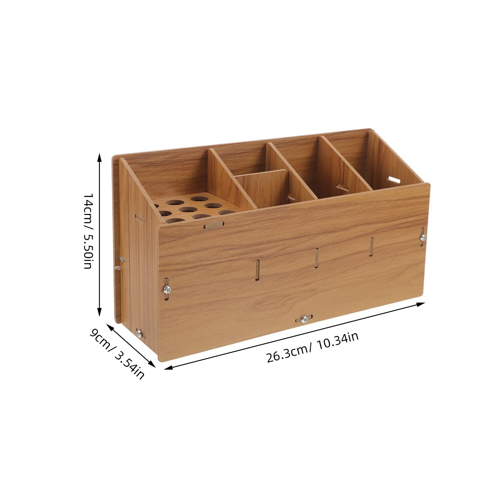Organizer Soluzione Versatile per Strumenti da Parrucchiere in Legno Design Creativo Porta Forbici e Pettini e Spazio Desktop Ottimizzato per Uso Professionale