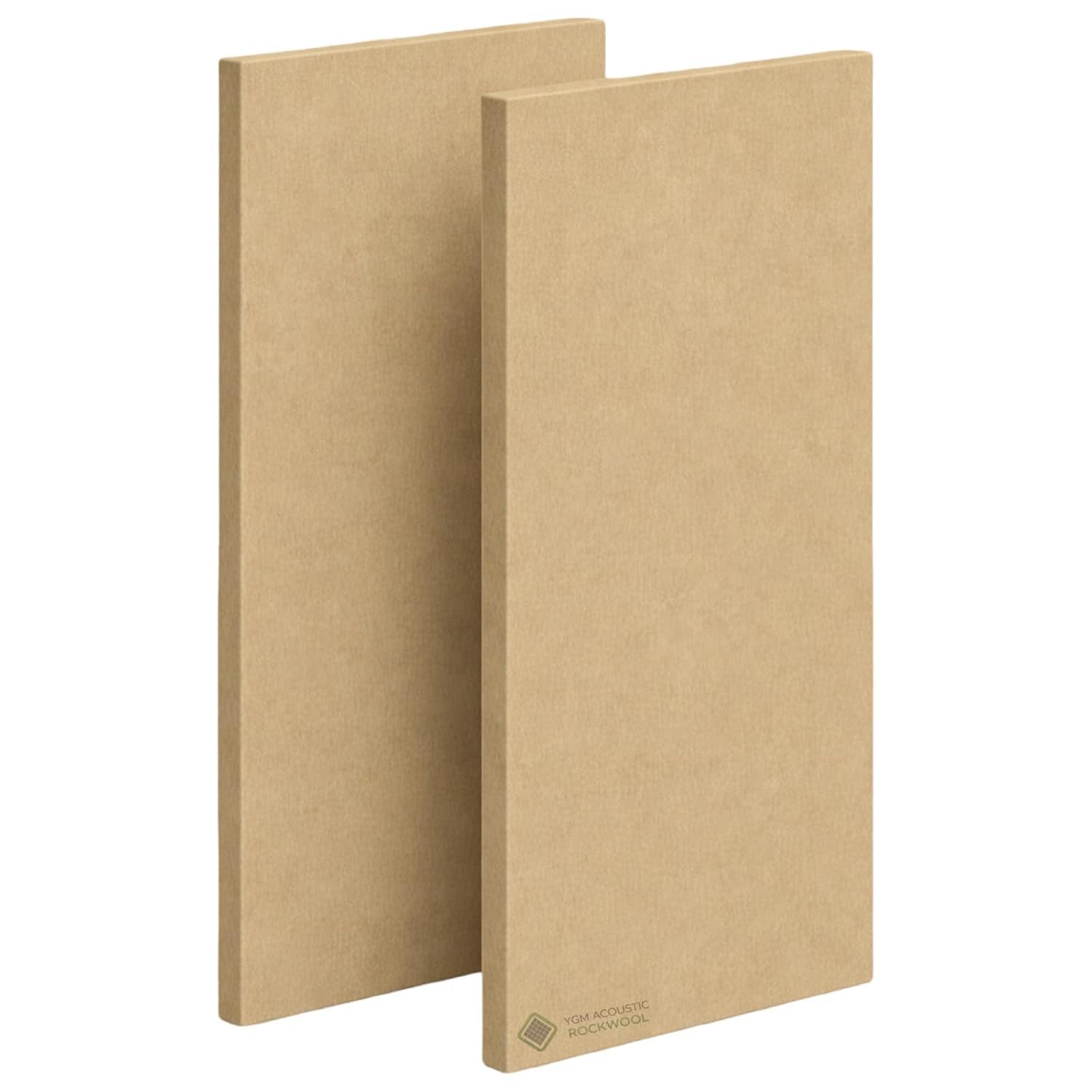 YGM Acoustic® Rockwool Sound Absorption Panels, 2' x 4' x 1.5" (Set of 2) | NRC 0.9 | Room Isolation & Acoustical Soundproofing For Room, Studio & Office (Warm Beige)-image-21