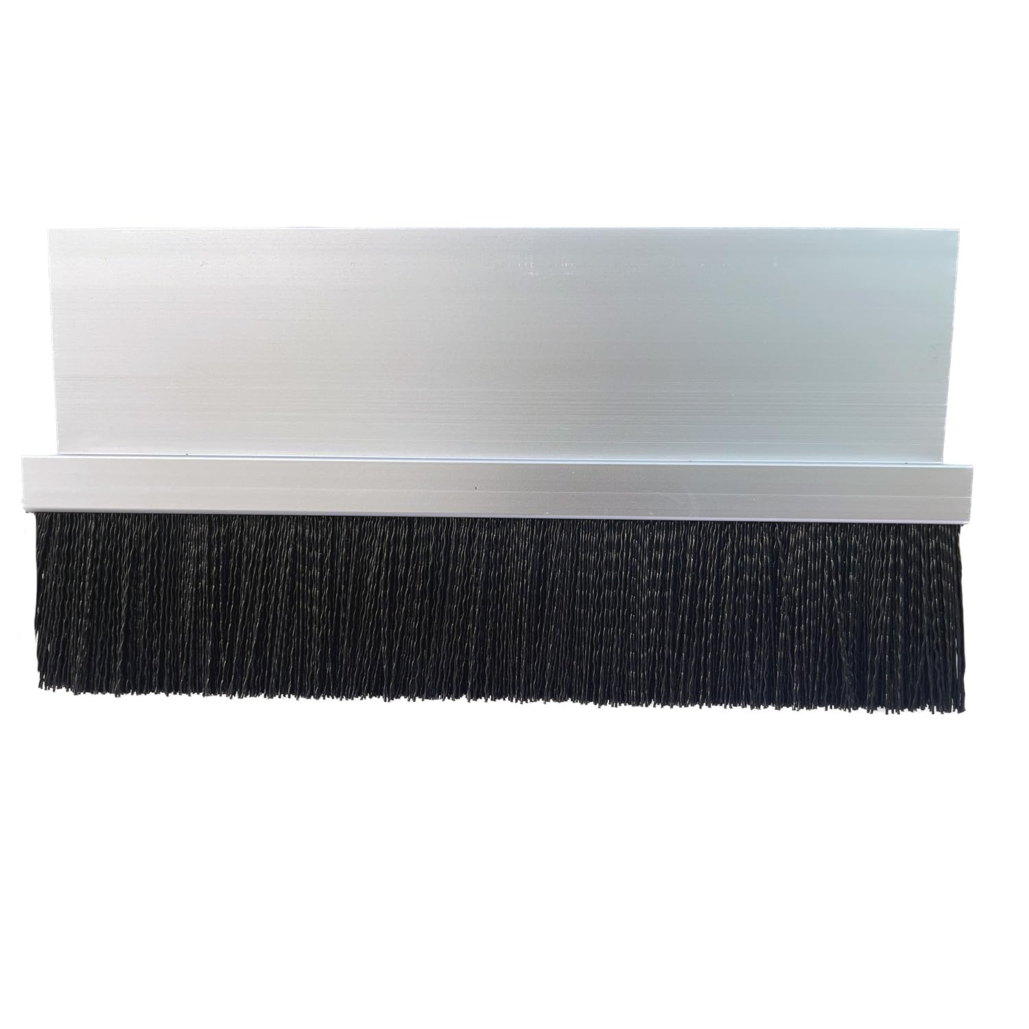 JaCor Heavy-Duty 1.5 in. Nylon Brush Seal Weatherproofing, 1.5 in. Brush Seal x 2.4 in. Straight Holder x 8 ft Long